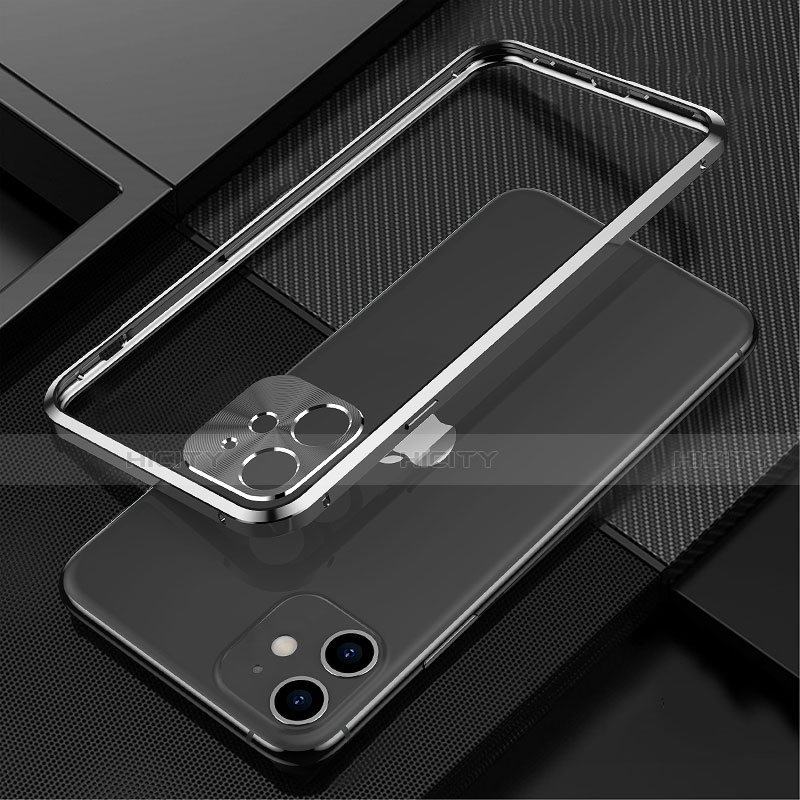 Handyhülle Hülle Luxus Aluminium Metall Rahmen Tasche N01 für Apple iPhone 12 Mini groß