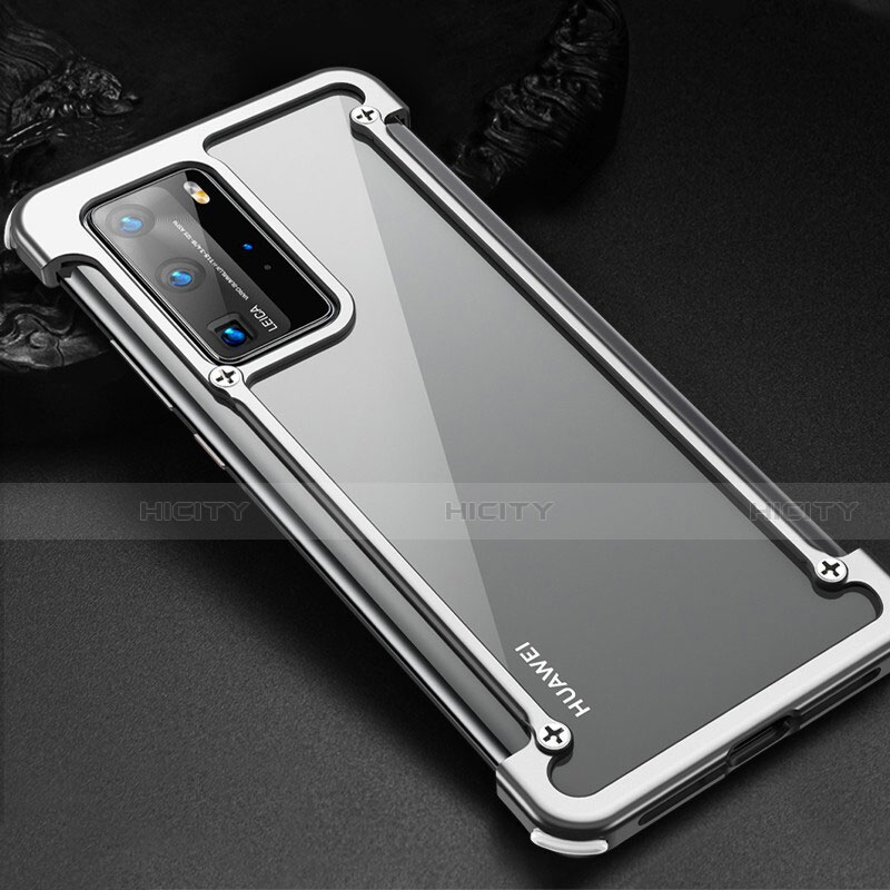 Handyhülle Hülle Luxus Aluminium Metall Rahmen Tasche N01 für Huawei P40 Pro