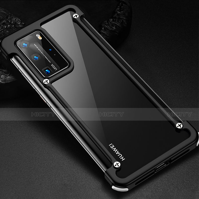 Handyhülle Hülle Luxus Aluminium Metall Rahmen Tasche N01 für Huawei P40 Pro