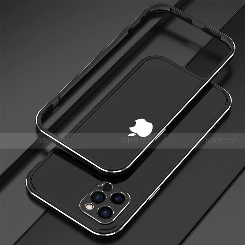 Handyhülle Hülle Luxus Aluminium Metall Rahmen Tasche N02 für Apple iPhone 12 Pro