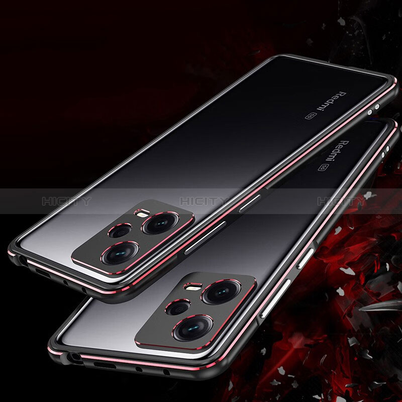 Handyhülle Hülle Luxus Aluminium Metall Rahmen Tasche S01 für Xiaomi Redmi Note 12 Pro+ Plus 5G groß