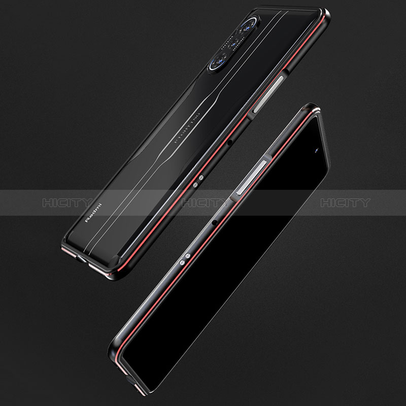 Handyhülle Hülle Luxus Aluminium Metall Rahmen Tasche S02 für Xiaomi Poco F3 GT 5G groß