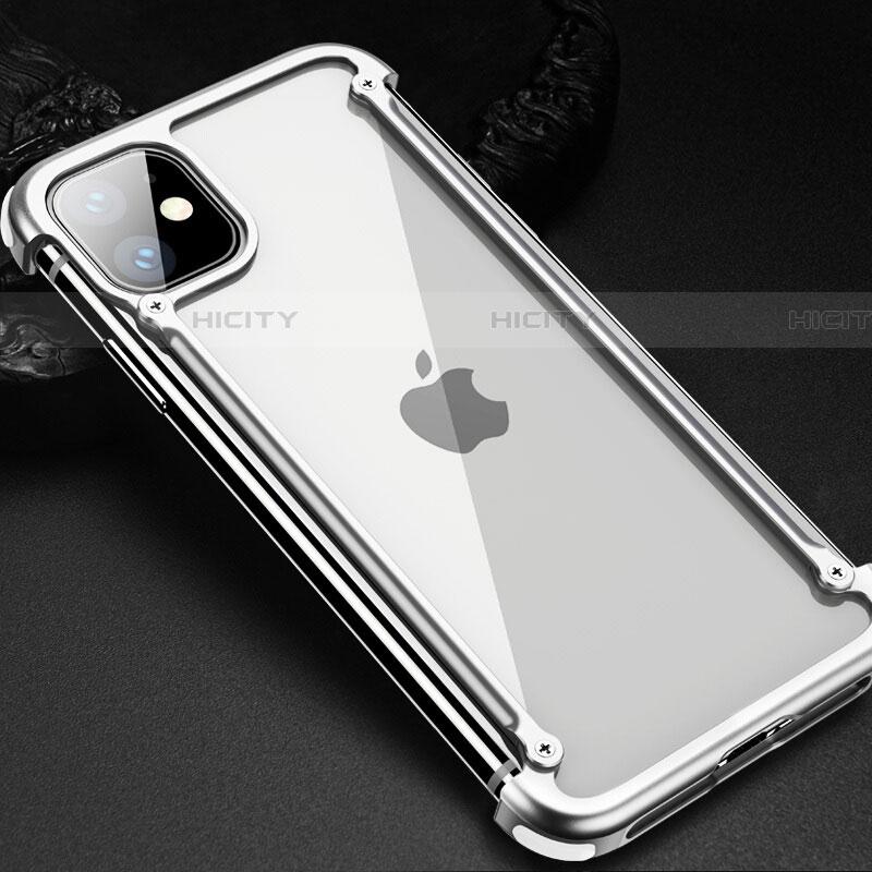 Handyhülle Hülle Luxus Aluminium Metall Rahmen Tasche T01 für Apple iPhone 11