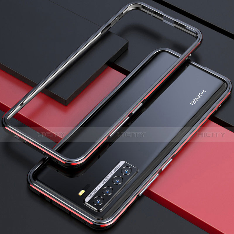 Handyhülle Hülle Luxus Aluminium Metall Rahmen Tasche T01 für Huawei P40 Lite 5G groß