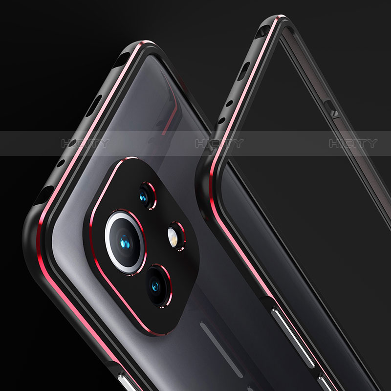 Handyhülle Hülle Luxus Aluminium Metall Rahmen Tasche T01 für Xiaomi Mi 11 Lite 5G NE