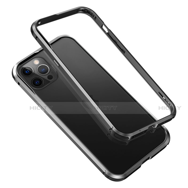 Handyhülle Hülle Luxus Aluminium Metall Rahmen Tasche T02 für Apple iPhone 12 Pro Max