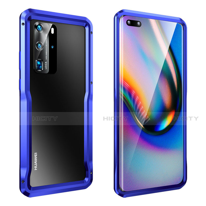 Handyhülle Hülle Luxus Aluminium Metall Rahmen Tasche T03 für Huawei P40 Pro