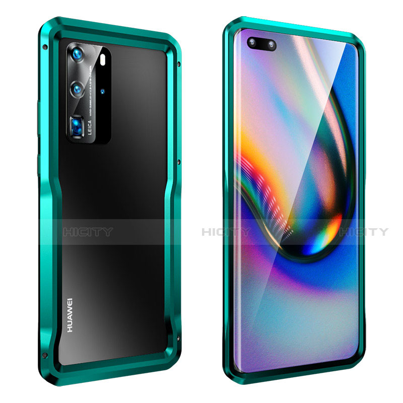 Handyhülle Hülle Luxus Aluminium Metall Rahmen Tasche T03 für Huawei P40 Pro