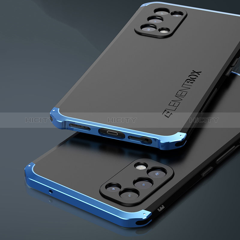 Handyhülle Hülle Luxus Aluminium Metall Tasche 360 Grad Ganzkörper für Oppo K9 5G groß