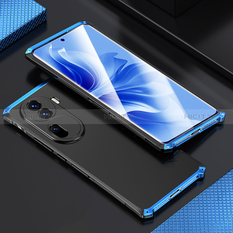 Handyhülle Hülle Luxus Aluminium Metall Tasche 360 Grad Ganzkörper für Oppo Reno11 Pro 5G groß