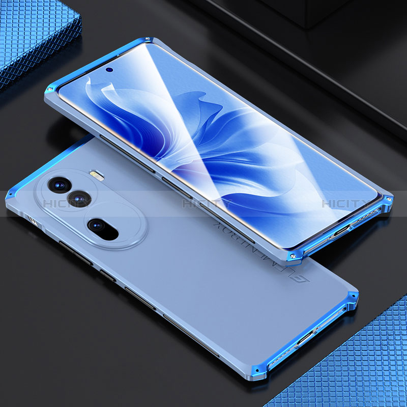 Handyhülle Hülle Luxus Aluminium Metall Tasche 360 Grad Ganzkörper für Oppo Reno11 Pro 5G