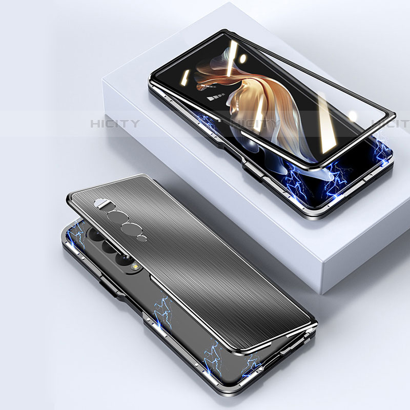 Handyhülle Hülle Luxus Aluminium Metall Tasche 360 Grad Ganzkörper für Samsung Galaxy Z Fold4 5G groß