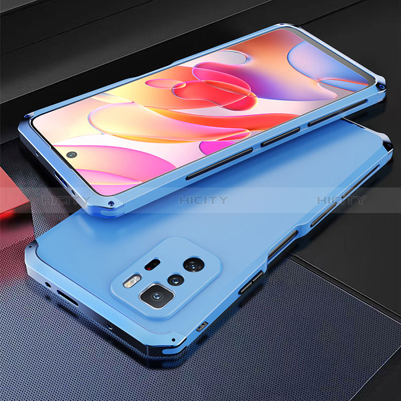 Handyhülle Hülle Luxus Aluminium Metall Tasche 360 Grad Ganzkörper für Xiaomi Redmi Note 10 Pro 5G