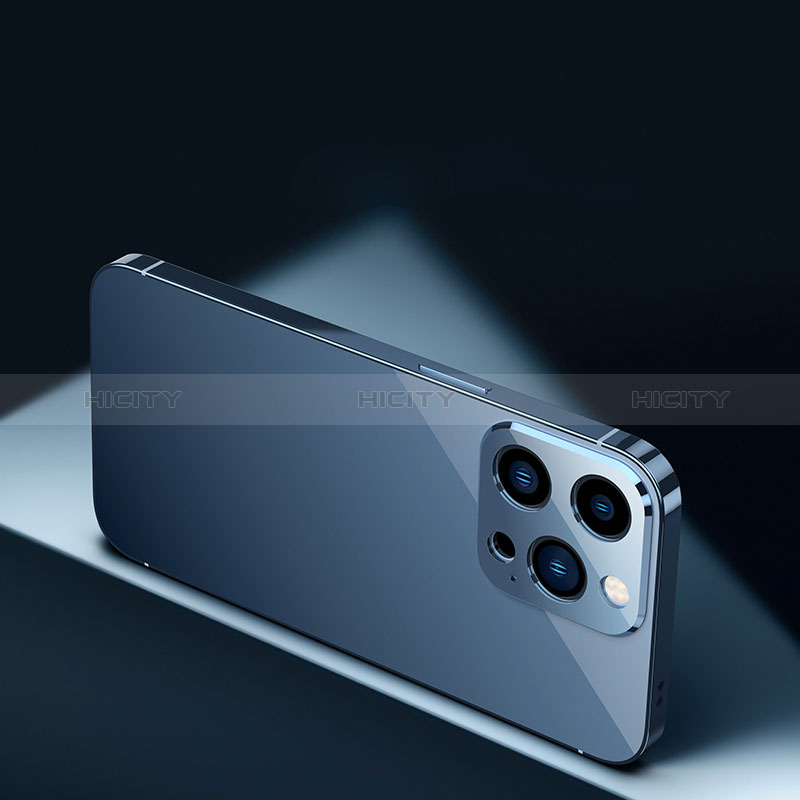 Handyhülle Hülle Luxus Aluminium Metall Tasche 360 Grad Ganzkörper M01 für Apple iPhone 14 Pro groß