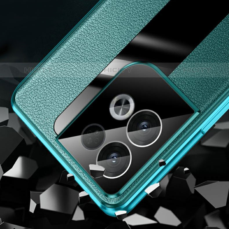 Handyhülle Hülle Luxus Aluminium Metall Tasche 360 Grad Ganzkörper P01 für Oppo Reno8 Pro 5G