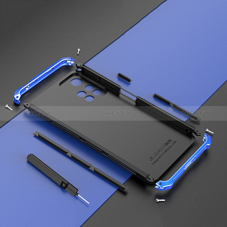 Handyhülle Hülle Luxus Aluminium Metall Tasche 360 Grad Ganzkörper P01 für Xiaomi Mi 11i 5G (2022) groß