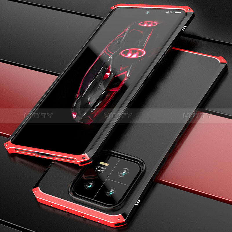 Handyhülle Hülle Luxus Aluminium Metall Tasche 360 Grad Ganzkörper P01 für Xiaomi Mi 13 5G