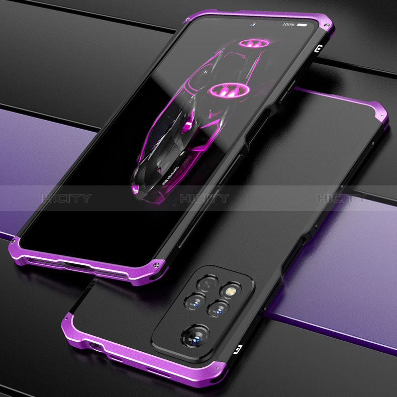 Handyhülle Hülle Luxus Aluminium Metall Tasche 360 Grad Ganzkörper P01 für Xiaomi Poco X4 NFC