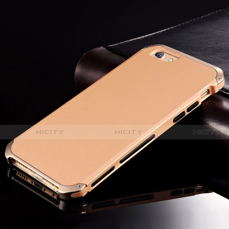 Handyhülle Hülle Luxus Aluminium Metall Tasche für Apple iPhone 6S Plus Gold Plus