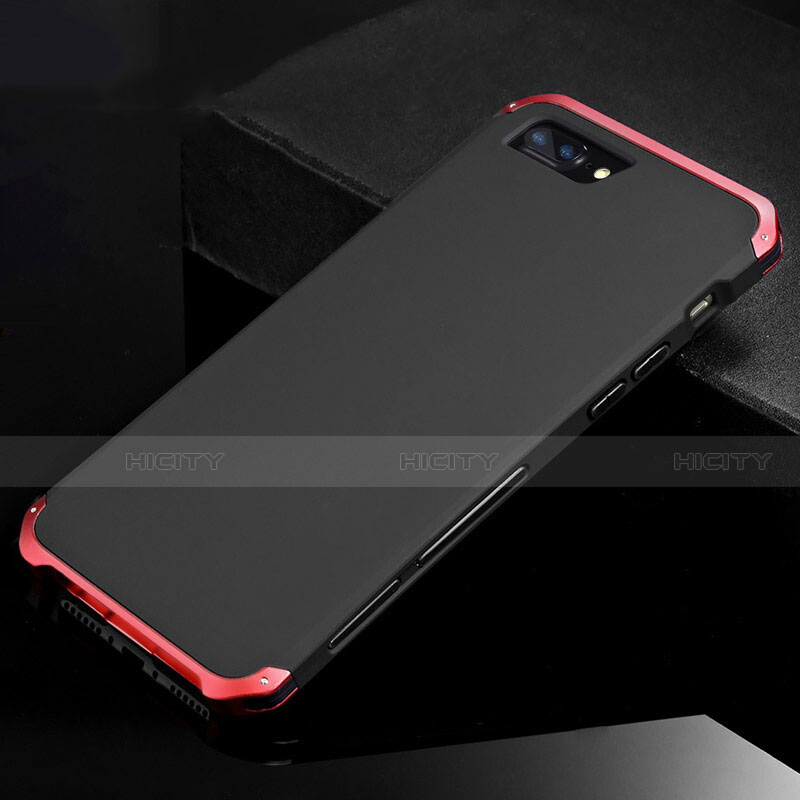 Handyhülle Hülle Luxus Aluminium Metall Tasche für Apple iPhone 7 Plus Rot und Schwarz