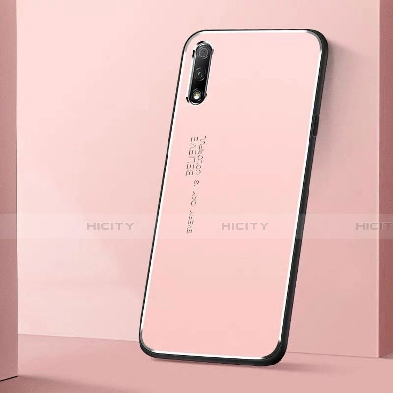 Handyhülle Hülle Luxus Aluminium Metall Tasche für Huawei Honor 9X Rosa