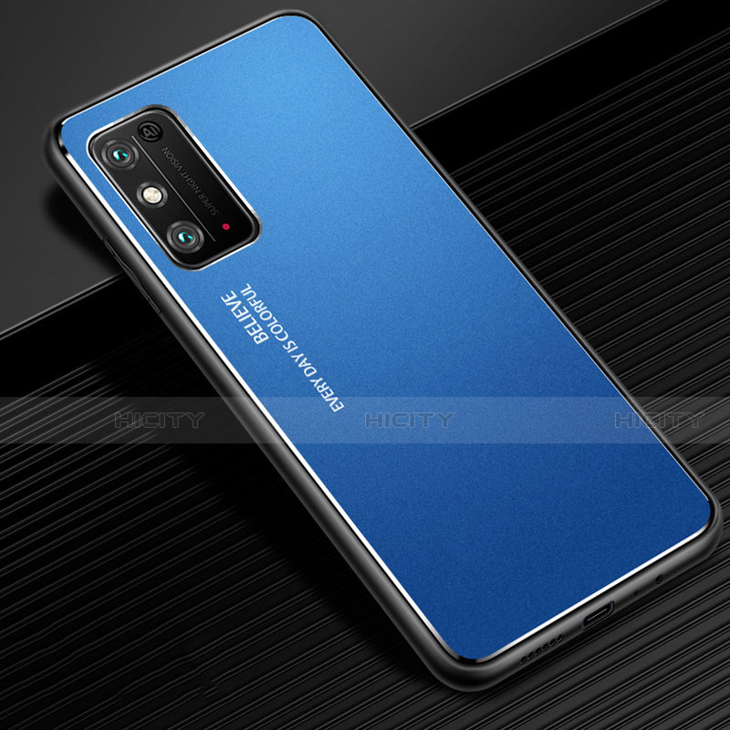 Handyhülle Hülle Luxus Aluminium Metall Tasche für Huawei Honor X10 Max 5G Blau