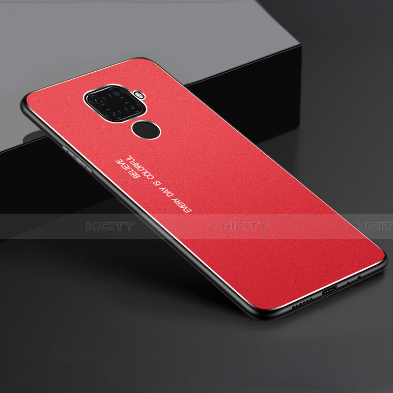 Handyhülle Hülle Luxus Aluminium Metall Tasche für Huawei Mate 30 Lite Rot