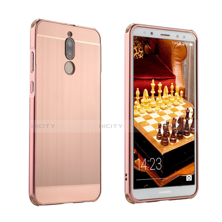 Handyhülle Hülle Luxus Aluminium Metall Tasche für Huawei Nova 2i Rosegold