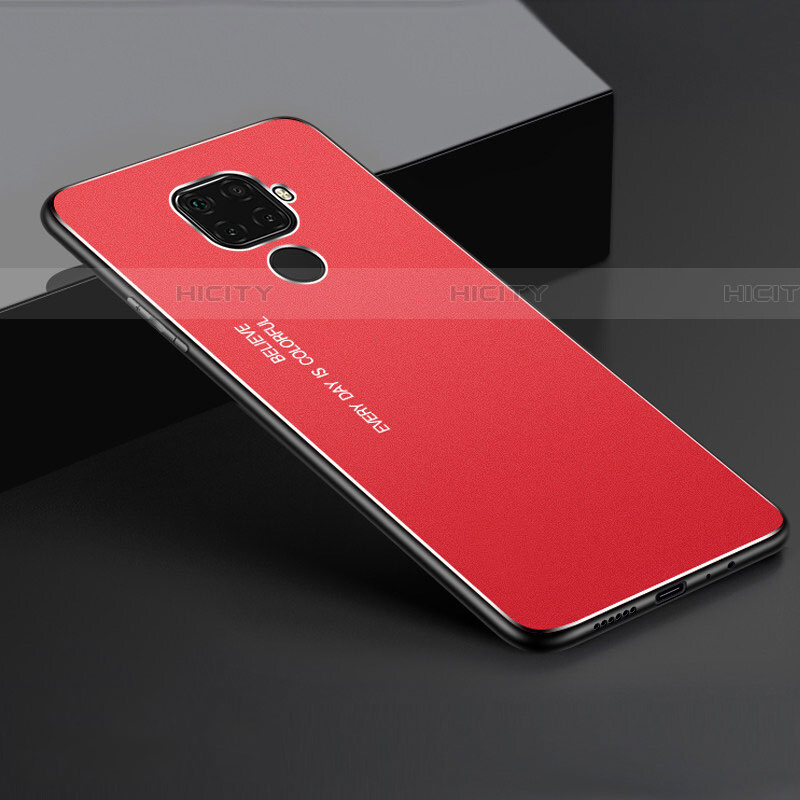 Handyhülle Hülle Luxus Aluminium Metall Tasche für Huawei Nova 5i Pro Rot Plus