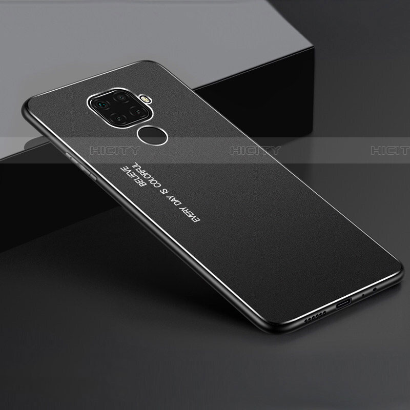 Handyhülle Hülle Luxus Aluminium Metall Tasche für Huawei Nova 5z Schwarz