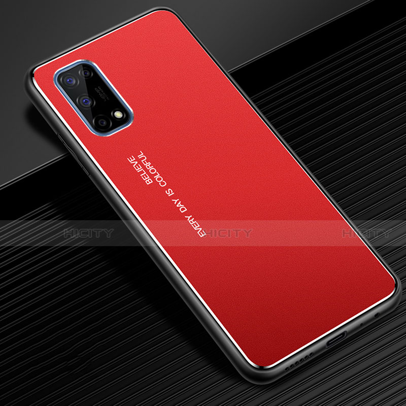 Handyhülle Hülle Luxus Aluminium Metall Tasche für Realme Q2 Pro 5G Rot