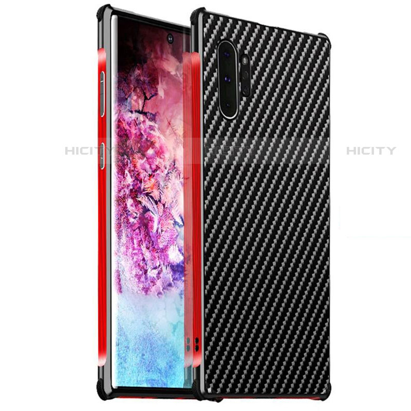 Handyhülle Hülle Luxus Aluminium Metall Tasche für Samsung Galaxy Note 10 Plus 5G Rot