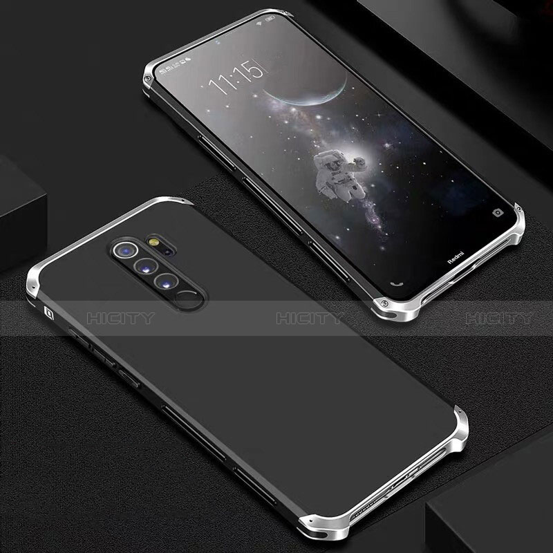 Handyhülle Hülle Luxus Aluminium Metall Tasche für Xiaomi Redmi Note 8 Pro Silber