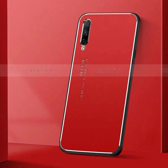 Handyhülle Hülle Luxus Aluminium Metall Tasche M01 für Huawei P Smart Pro (2019) Rot Plus