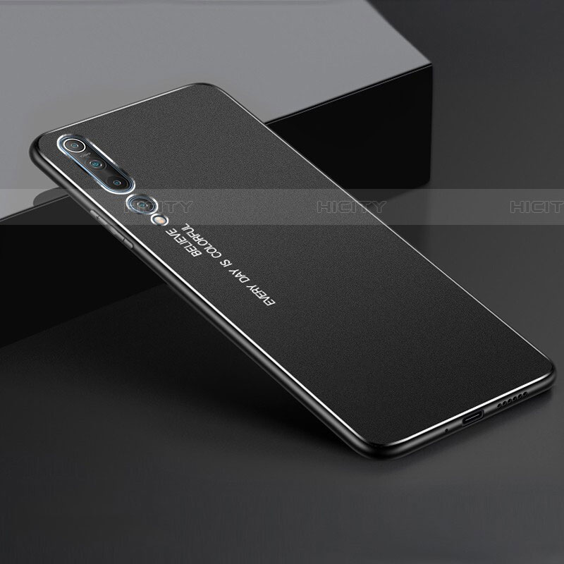 Handyhülle Hülle Luxus Aluminium Metall Tasche M01 für Xiaomi Mi 10 Schwarz