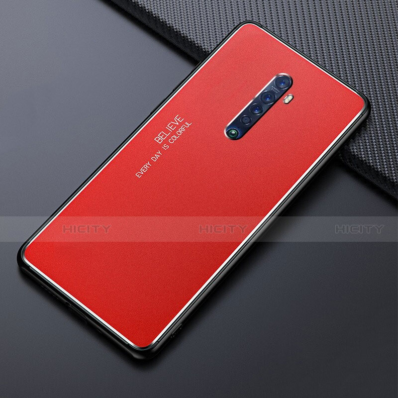 Handyhülle Hülle Luxus Aluminium Metall Tasche M05 für Oppo Reno2 Rot