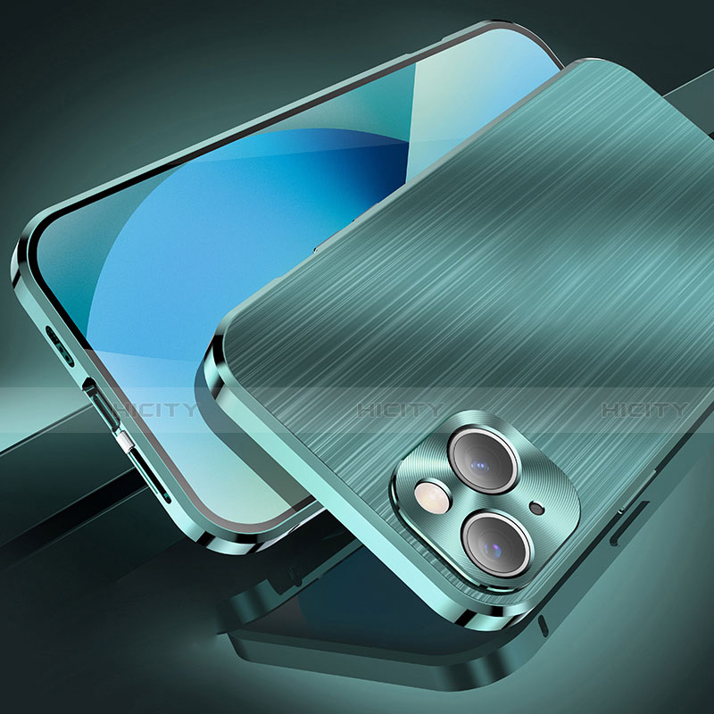 Handyhülle Hülle Luxus Aluminium Metall Tasche M06 für Apple iPhone 13