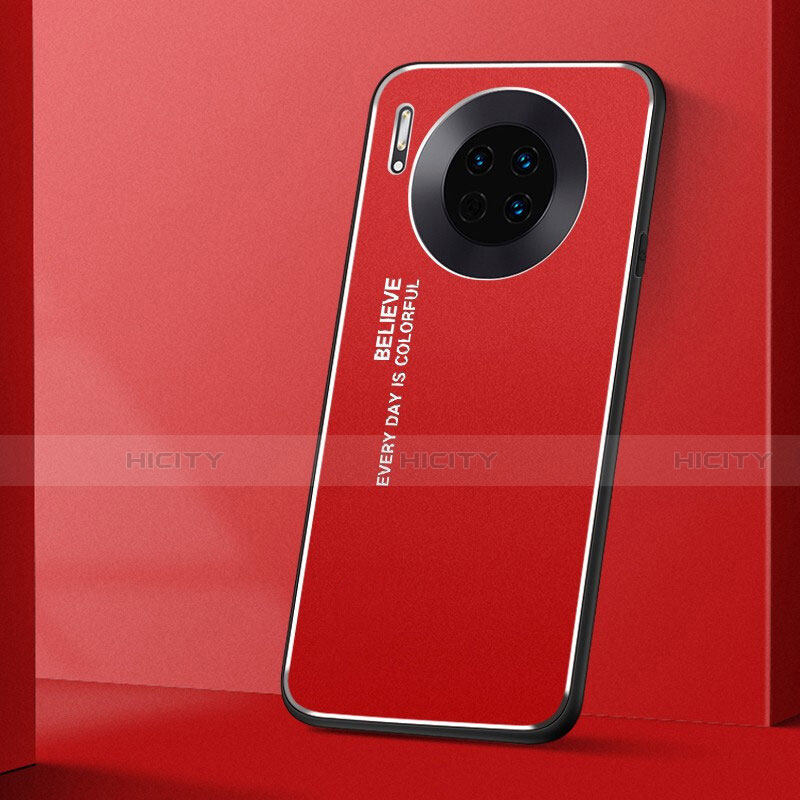 Handyhülle Hülle Luxus Aluminium Metall Tasche T01 für Huawei Mate 30 Pro 5G Rot