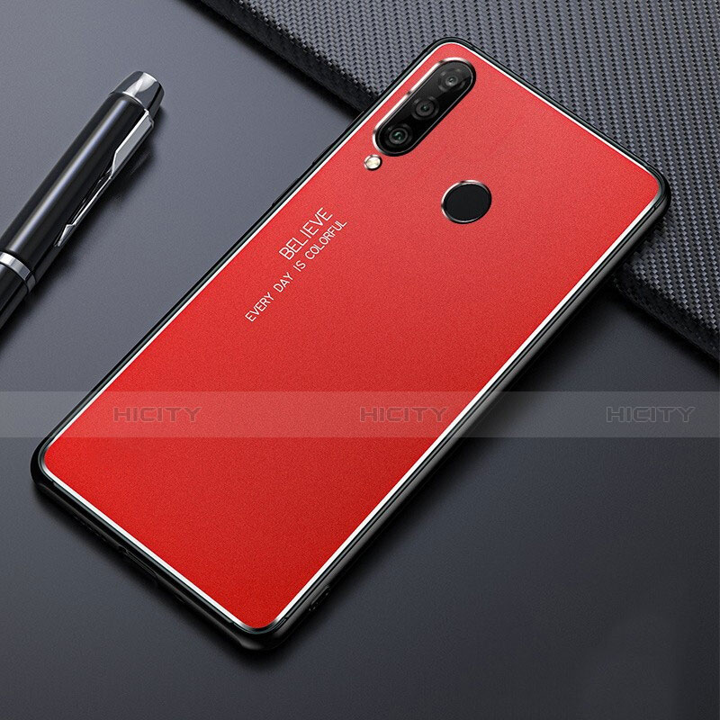 Handyhülle Hülle Luxus Aluminium Metall Tasche T01 für Huawei Nova 4e Rot Plus