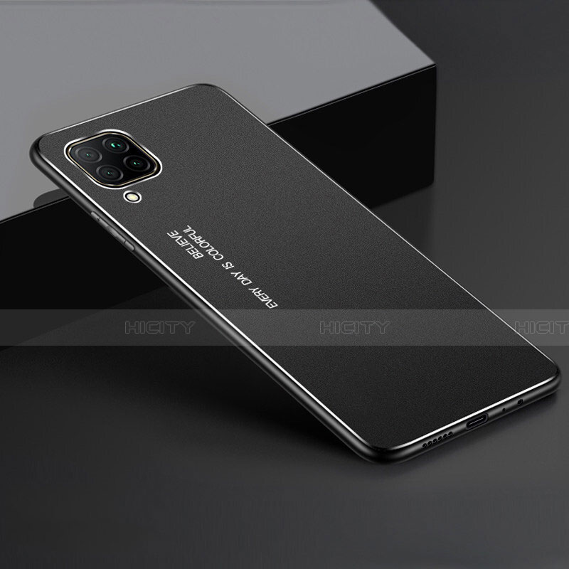 Handyhülle Hülle Luxus Aluminium Metall Tasche T01 für Huawei Nova 7i Schwarz