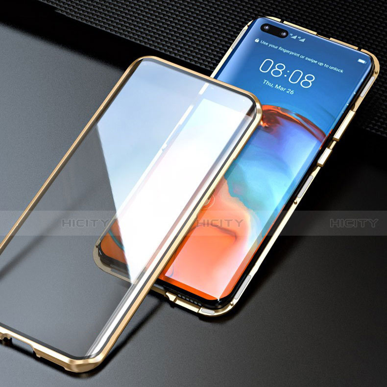 Handyhülle Hülle Luxus Aluminium Metall Tasche T01 für Huawei P40 Pro