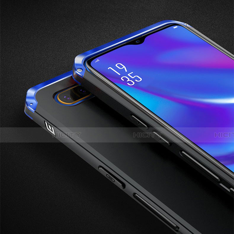 Handyhülle Hülle Luxus Aluminium Metall Tasche T01 für Oppo K1 groß