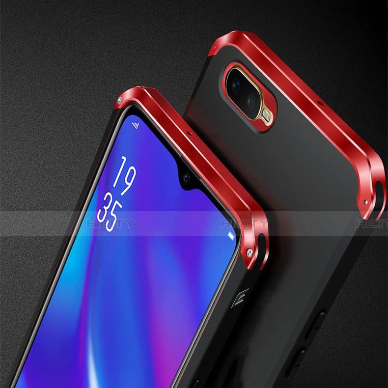 Handyhülle Hülle Luxus Aluminium Metall Tasche T01 für Oppo K1 groß