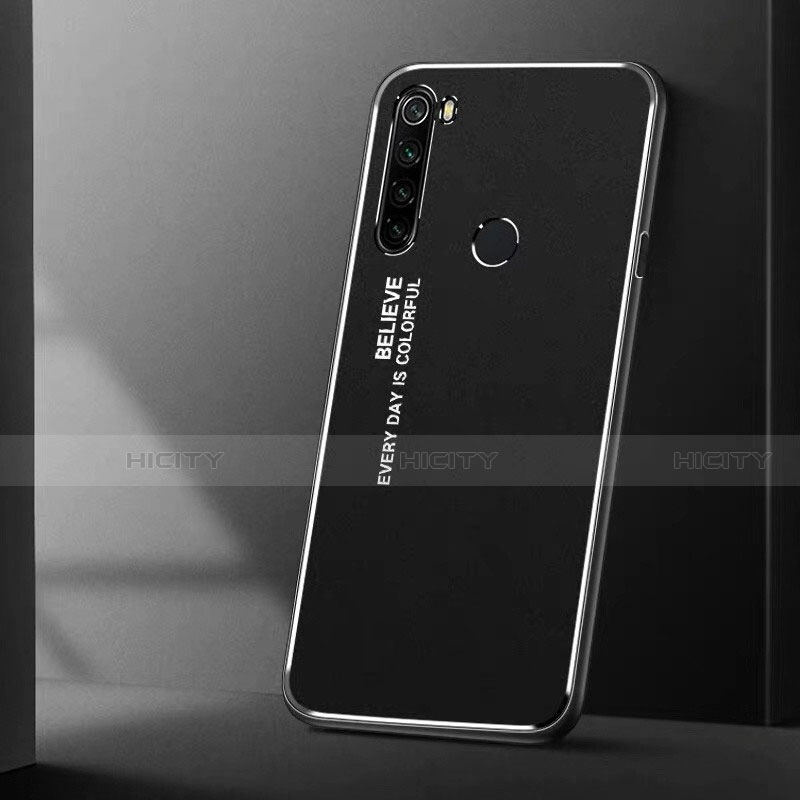 Handyhülle Hülle Luxus Aluminium Metall Tasche T01 für Xiaomi Redmi Note 8T Schwarz