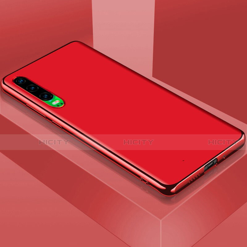 Handyhülle Hülle Luxus Aluminium Metall Tasche T02 für Huawei P30 Rot