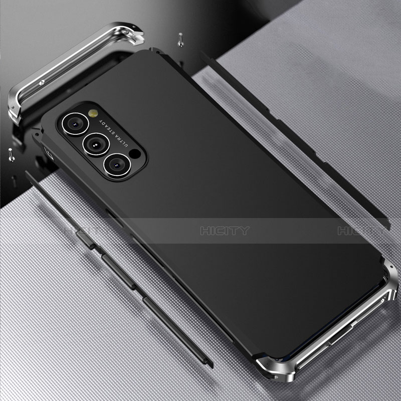 Handyhülle Hülle Luxus Aluminium Metall Tasche T02 für Oppo Reno4 Pro 5G