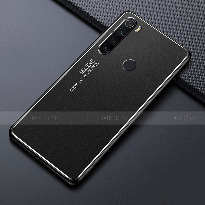 Handyhülle Hülle Luxus Aluminium Metall Tasche T02 für Xiaomi Redmi Note 8 Schwarz Plus