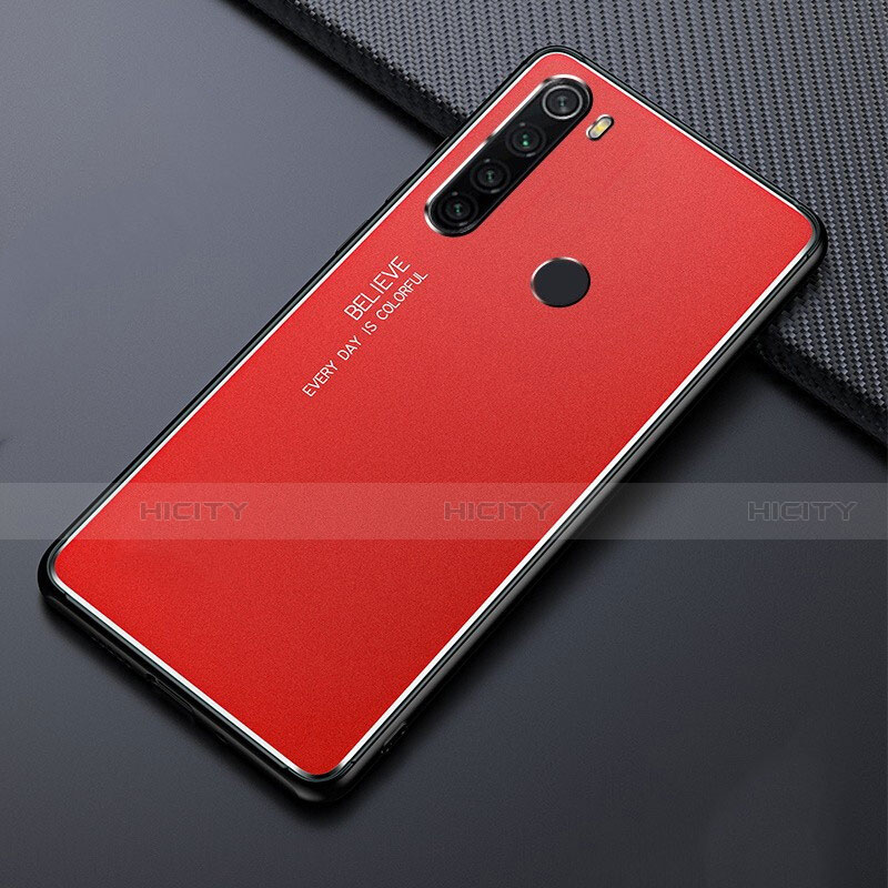 Handyhülle Hülle Luxus Aluminium Metall Tasche T02 für Xiaomi Redmi Note 8T Rot Plus