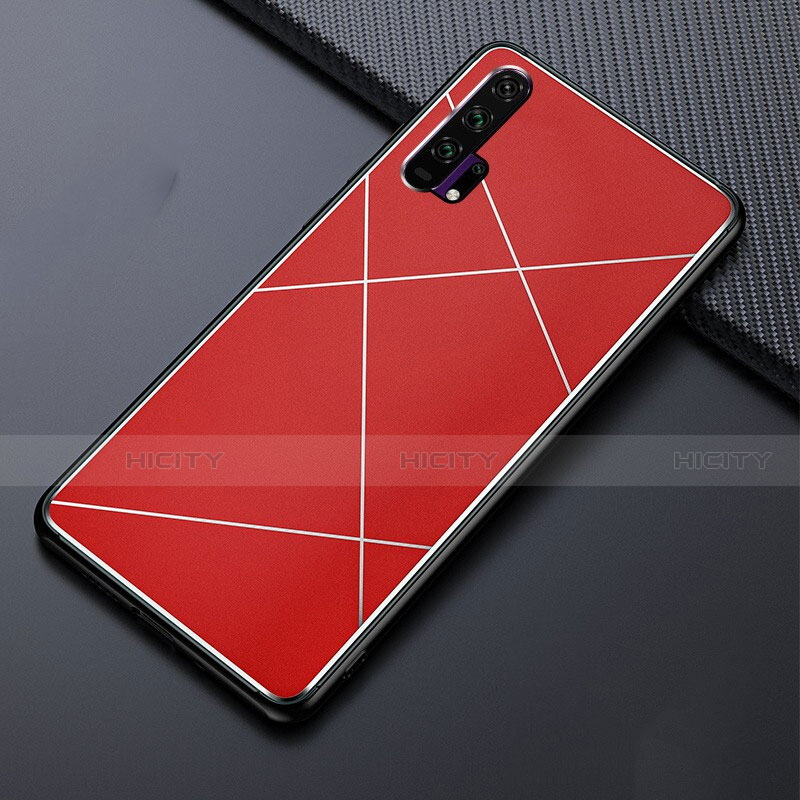 Handyhülle Hülle Luxus Aluminium Metall Tasche T03 für Huawei Honor 20 Pro Rot