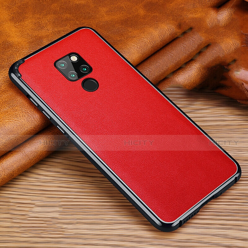 Handyhülle Hülle Luxus Aluminium Metall Tasche T03 für Huawei Mate 20 Rot Plus